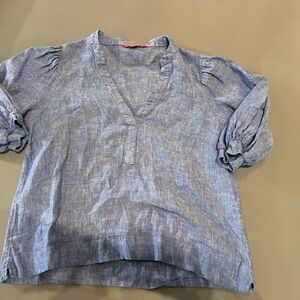 Women's Lilly Pulitzer blue linen top size small